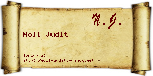 Noll Judit névjegykártya